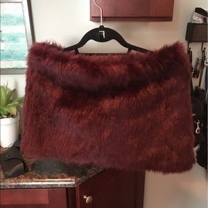 Anthropologie faux fur stole